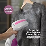 Swan Handheld Garment Steamer SI12020N 1100W 250ml 1.9m Cable White Pink view 2