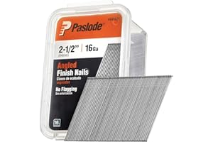 Paslode, Finishing Nail, 650232, 20 Degree Angled Galvanized, 16 Gauge, 2,000 per Box, 2 1/2 inch