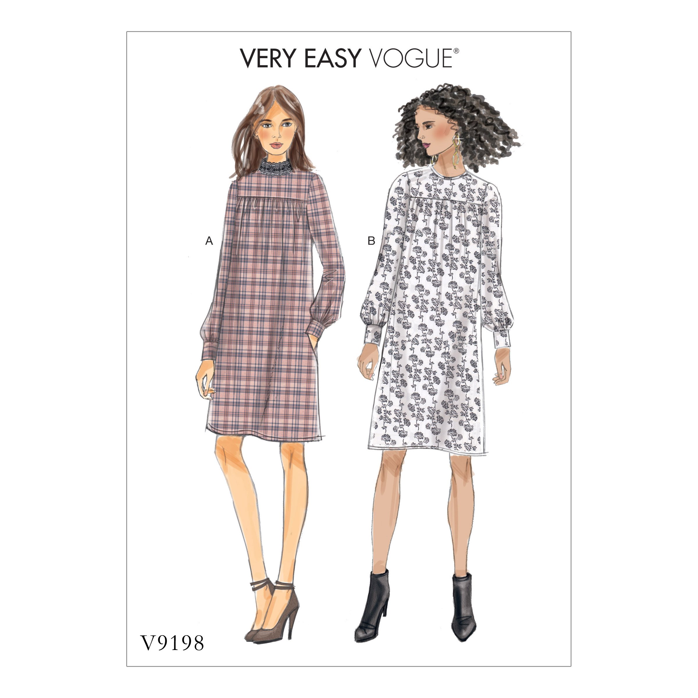 Vogue Patterns 9198 A5,Misses Dress,Sizes 6-14, Tissue, Multi-Colour, 15 x 0.5 x 22 cm