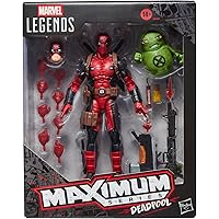 Marvel Legends Maximum Series Deadpool, Deluxe Deadpool Comics Collectible 6-Inch Action Figure with 24 Accessories Including