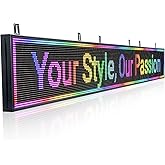 LIBACHENPL P10 Scrolling Led Sign Message Board Programmable Outdoor Publicidad Negocio Digital Display Open for Business Electronic Stock Ticker Store Screen (115"x14")