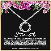 A Charmed Impression Silver Hammered Infinity Necklace - Survivor Strength Gift