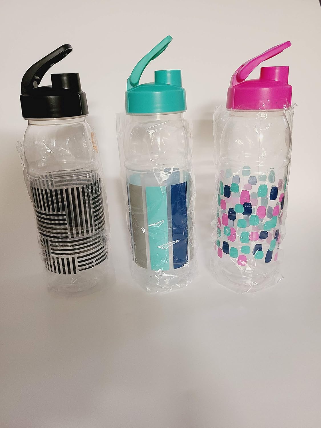 clear plastic water bottles