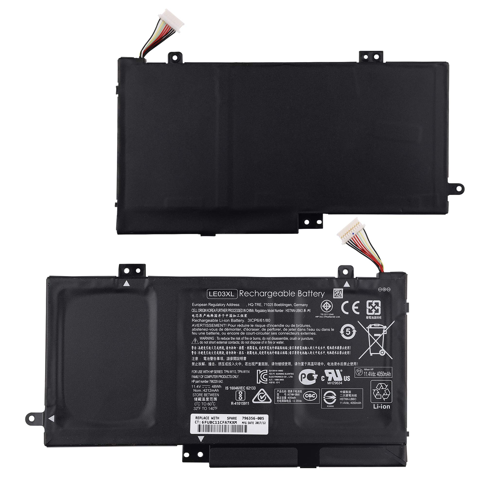 E-yiiviil battery LE03XL compatible with HP Envy X360 796356-005 X001T65HNF