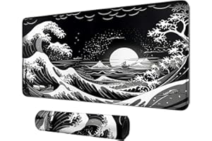 Great Wave for MTG & TCG Playmat,BFDHGQZC 24" x 14" Game Mat for MTG/RPG/CCG Trading Card Game Playmats Table Mat Perfect for Card Games Video Games Computer Office