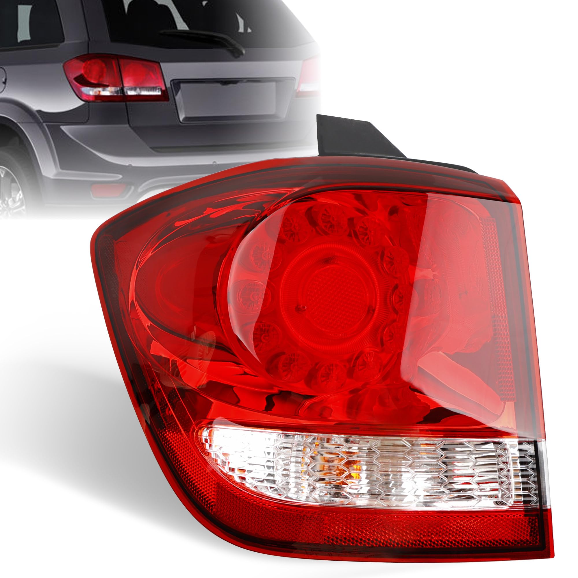 Photo 1 of Misakomo Brake Tail Light Compatible with Dodge Journey 2011-2020 - LED Taillight Assembly Replacement for 68078465AD and CH2804105 - Outer Tail Lamp for Driver Left Side LH