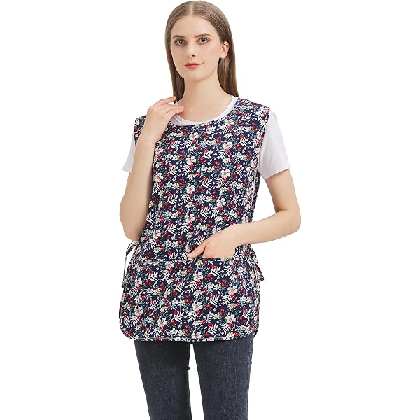 Delantal De Zapatero Para Mujer Con Bolsillos - Algodón Resistente, Diseño Bonito, Ideal Para Cocina O Manualidades