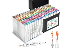 120 Colors Alcohol Markers Dual Tip Brush & Chisel – Alcohol Based Art Marker Set for Sketching, Drawing, Coloring, Painting,