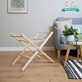 Clair de Lune Moses Basket Folding Stand - Adjustable & Sturdy Pine view 5