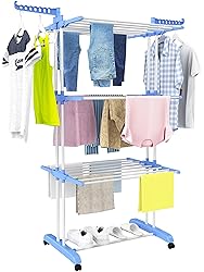 HOMIDEC Clothes Drying Rack, Large 4-Tier Foldable