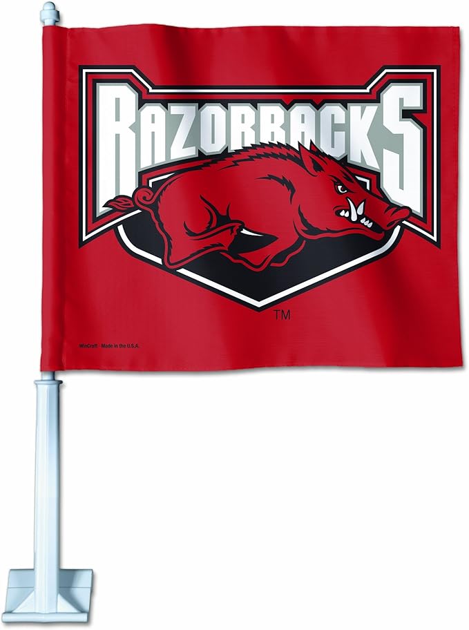 NCAA Arkansas Razorbacks Car Flag Sports Fan Automotive