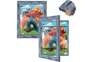 GULETHUN Kids Artwork Frames Changeable, [2Pack] [Solid Wood] Kids Art Frame, 8.5x11" Front Opening Artwork Display Storage Frame for Wall, Holds 150Pcs, for 3D Art, Crafts, Children Drawings, Hanging Art,
