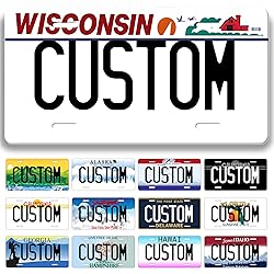 Metal Custom License Plate for Wisconsin - 6x12