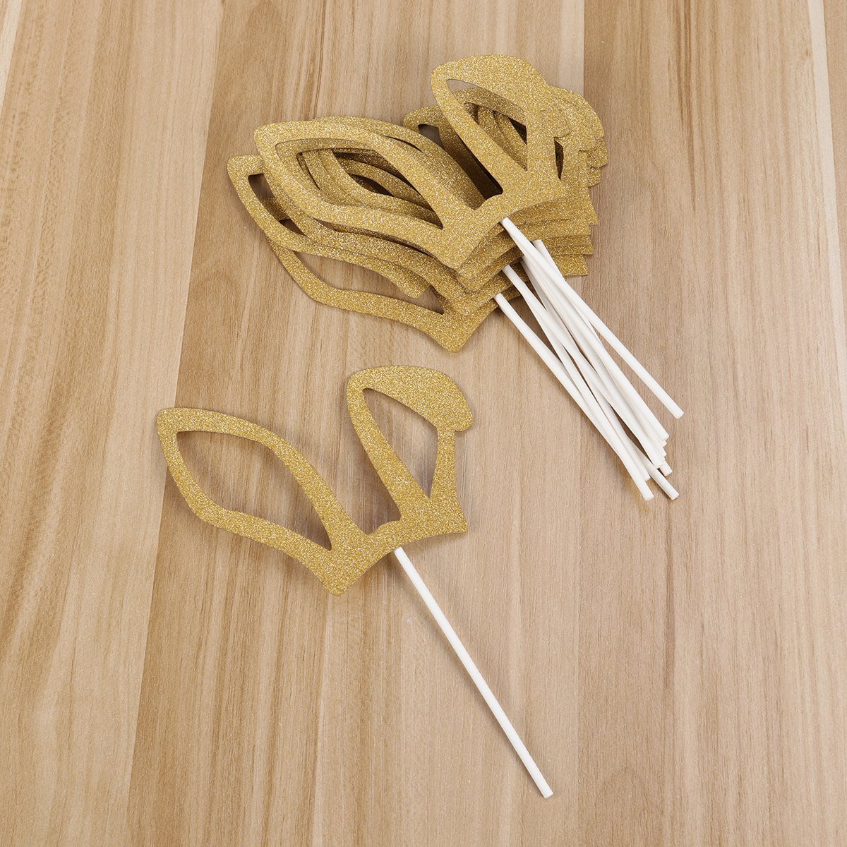 Cake Rabbit Toppers Cake Ear Bunny BESTOYARD Toppers 12pcs