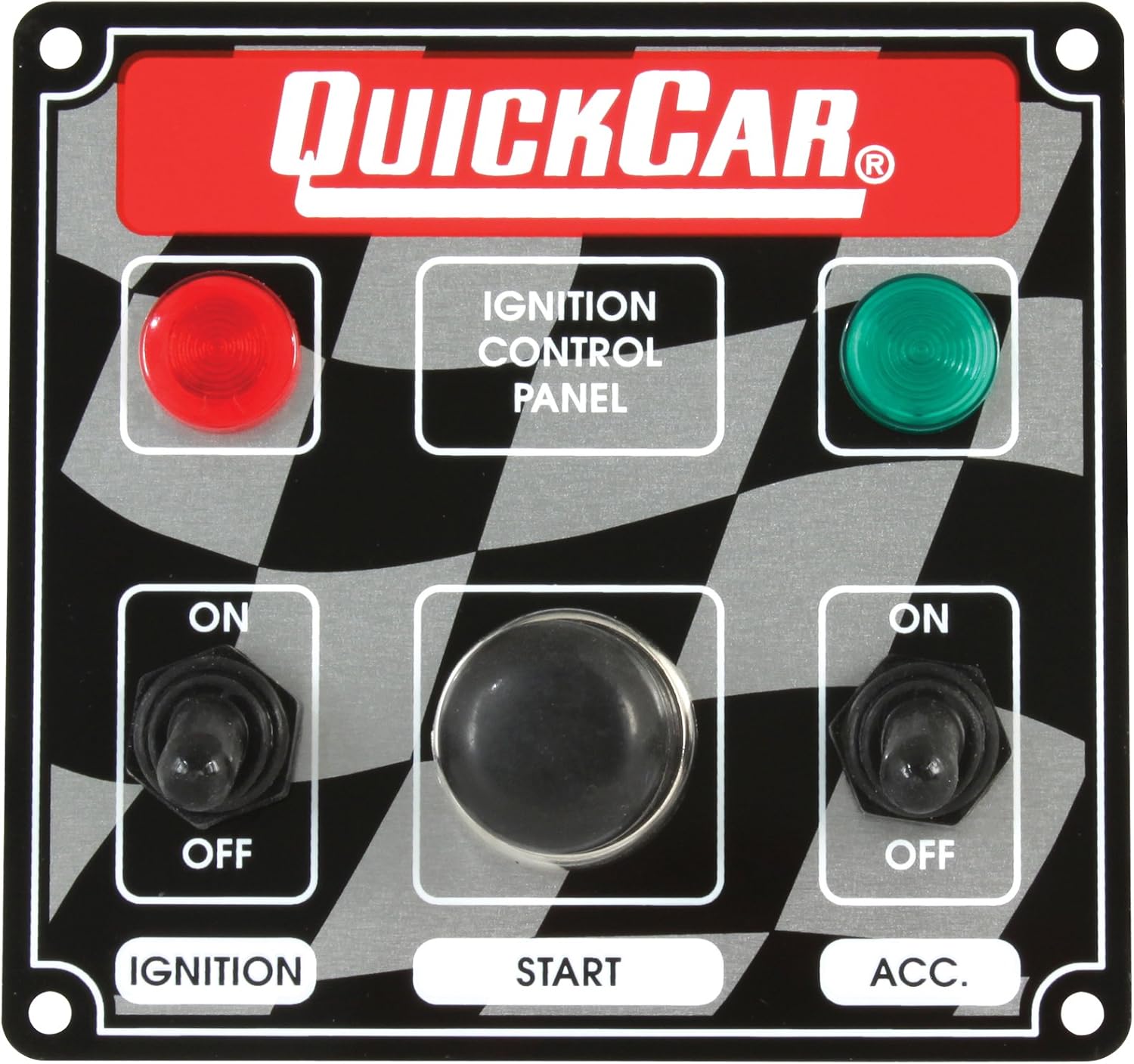 QuickCar Racing Products 50-022 4-3/8" High Ignition Switch with 2 Indicator Lights