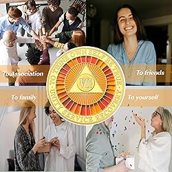 True to Self 7 Year Sobriety Coin, Affirmation AA