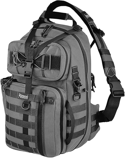 gray tactical backpack