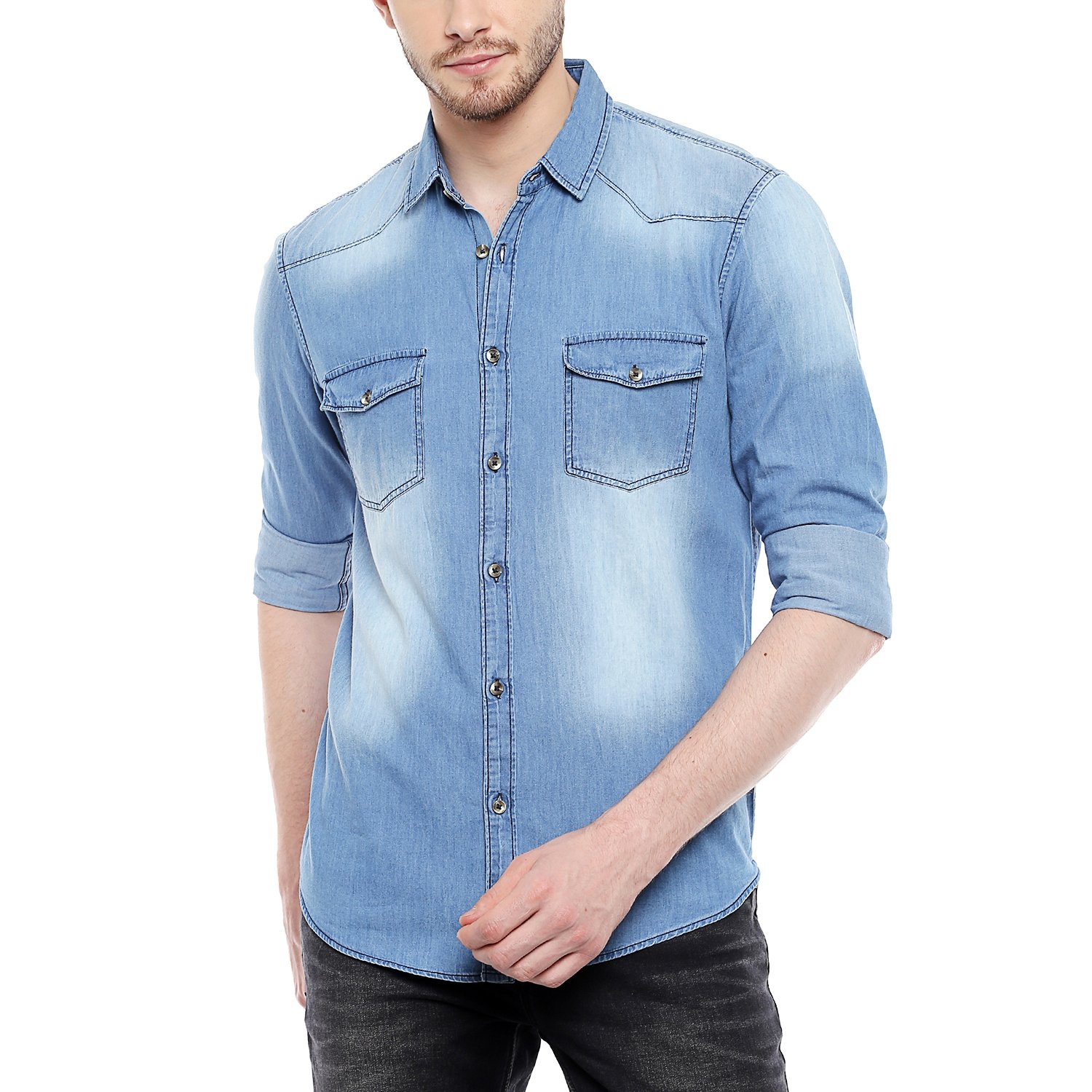 dennis lingo denim shirt