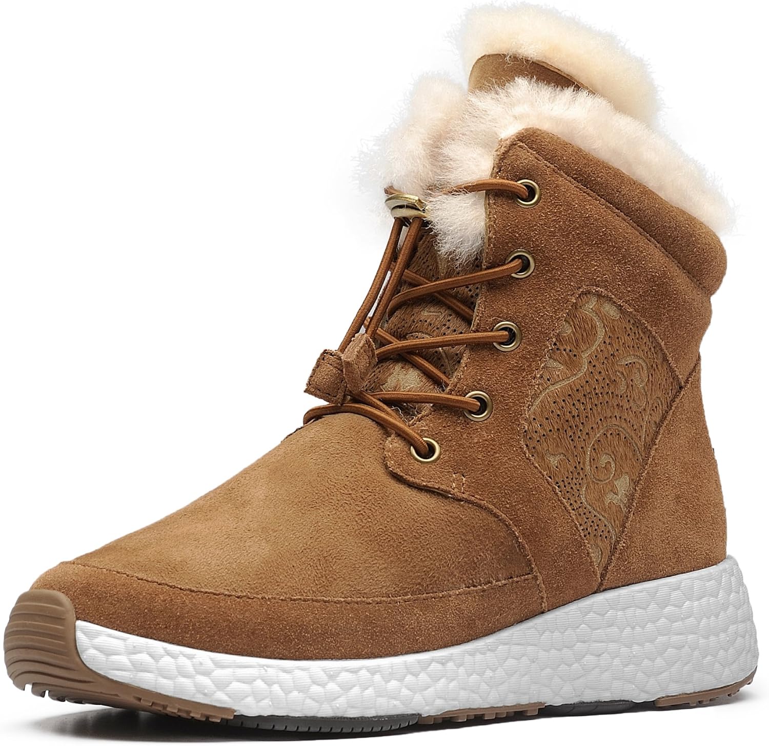 AU&MU Suede Lace up Winter Boots Amazon.ca Shoes & Handbags