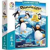 SmartGames Penguins on Ice - Shape-Shifting Puzzle Game, Ages 6+ | Pieces that shape-shift to fit | Spatial insight | Great for kids and adults | 80 challenges | Seat every penguin!