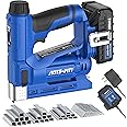 AOTE-PITT 20V Cordless Brad Nailer Drive 5/8'' Nails, 2 in 1 Staple Gun Nail Gun Battery Powered, 2.0Ah Electric Stapler 3/8" Crown Include Battery and Charger, Ideal for Upholstery, Woodworking
