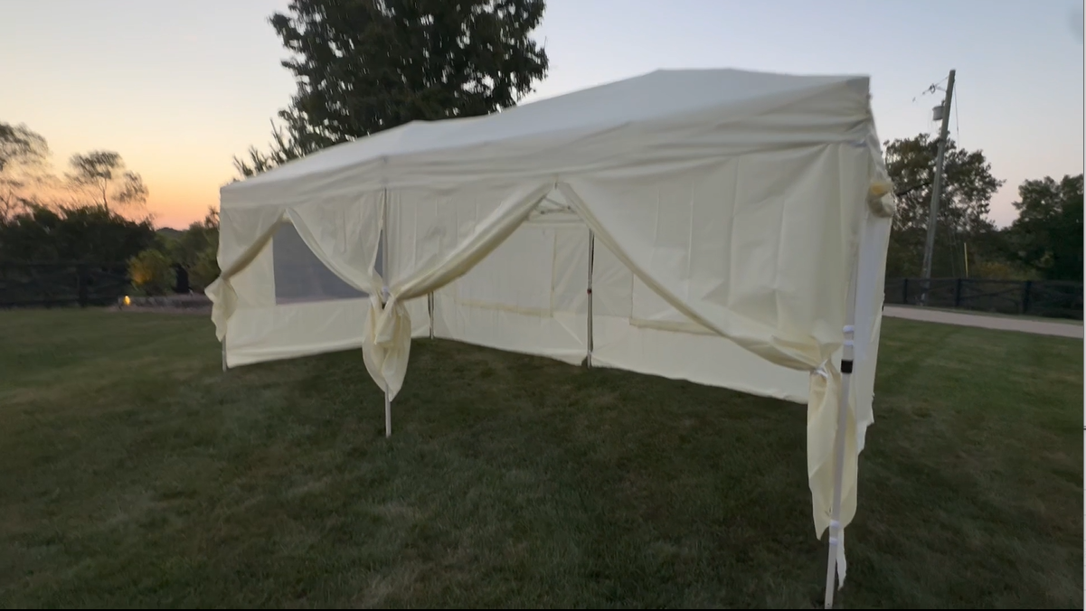 Aoxun 10x20ft Heavy Duty Pop Up Canopy Tent with 6 Mesh Sidewalls, Waterproof Gazebo for Parties and Camping image 23