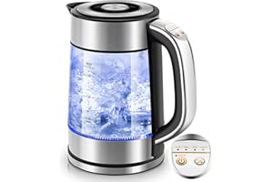 Pukomc Electric Kettle Temperature Control with 4 Presets, Keep Warm 1.7L Electric Tea Kettle & Hot Water Boiler, Auto-Off & Boil-Dry Protection, BPA Free, Black