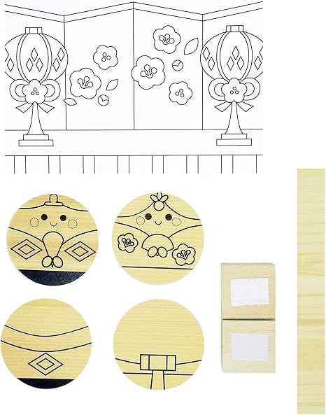 Amazon Shiorifan ぬり絵工作キット ころころシリーズ ひなまつり10個セット 雛人形 おもちゃ