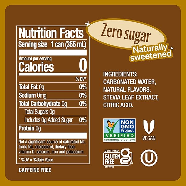 ZEVIA ZERO CALORIE SODA, CREAMY ROOT BEER, 12 OUNCE CAN