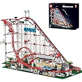 Mould King 11014 Roller Coaster Building Kit, Amusement Park Funfair Track Construction Blocks Toys with Motors, Ideal Gift T