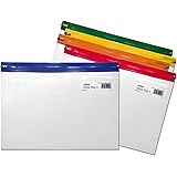 Snopake A3 480x350mm Zippa Bag 'S' with Zip Strips - Transparent/ Assorted (Pack of 5)