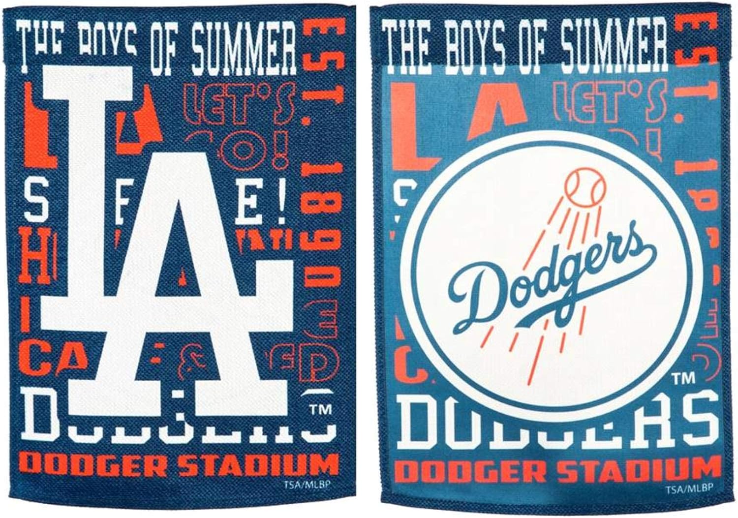 Rico Industries, Inc. Dodgers Fan Rules Design Premium 2-Sided Garden Flag Outdoor House Banner Baseball