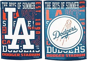 Rico Industries, Inc. Dodgers Fan Rules Design Premium 2-Sided Garden Flag Outdoor House Banner Baseball