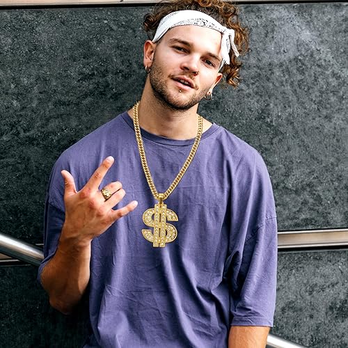 Gold Chain Pendant Dollar Chain For Men AHIER Gold Chain For Men