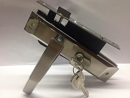 Godrej NEH 06 1CK 20cm Zinc Alloy Door Handle Set with Lock Body and Cylinder