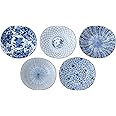 Saikai Pottery 31302 Kiyohide Kiln Oval Curry Plate, Japanese Style, Pasta Plate, Boiled Pot, Diameter Approx. 8.7 x Depth 7.9 inches (22 x 20 cm), 5 Patterns, Tableware Set, Anti-Pot, Indigo, Picture Changing, Gift Box, Wedding Gift, Japanese Pattern, Tableware, Gift, Respect for the Aged Day, Microwave, Dishwasher Safe, Japanese Tableware, Made in Japan