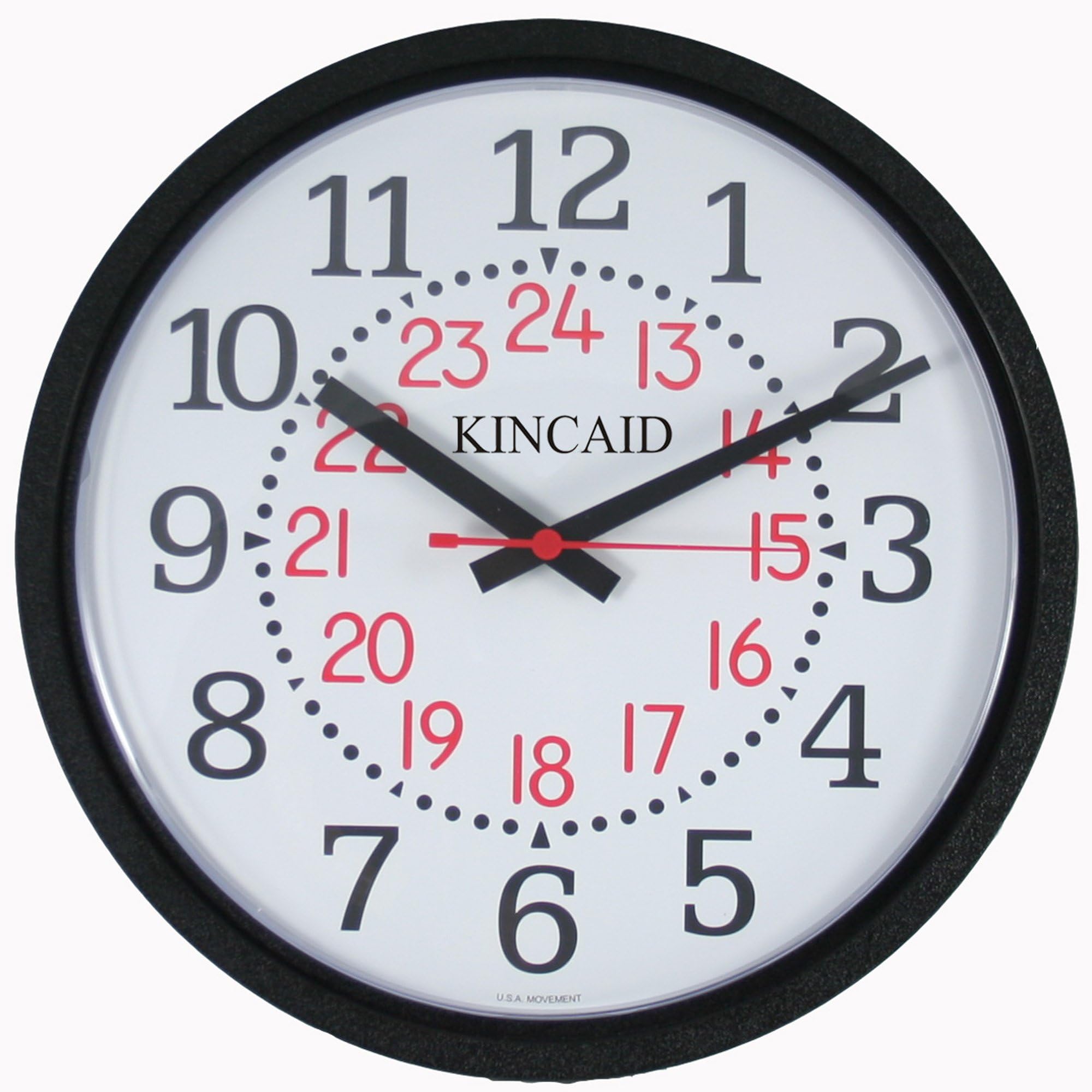 Kincaid Wall Clock with Military Time