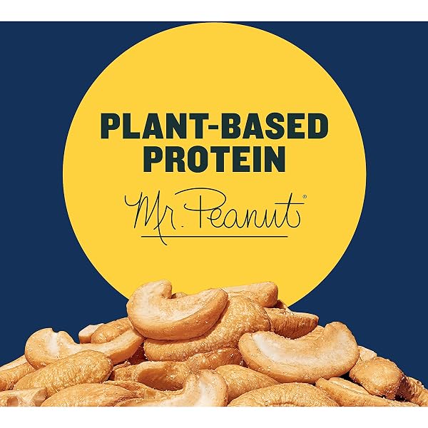 PLANTERS SALTED CASHEW HALVES & PIECES, PARTY SNACKS, PLANT-BASED PROTEIN 8OZ (1 CANISTER)