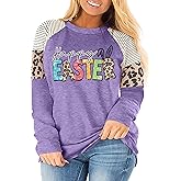 Womens Easter Shirt Plus Size Bunny Rabbit Graphic Tees Happy Easter Bunny Tops Funny Spring Shirts