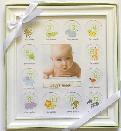 stepping stones baby's first prints frame