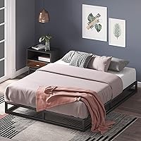 ZINUS Joseph Metal Platforma Bed Frame / Mattress Foundation / Wood Slat Support / No Box Spring Needed / Sturdy Steel Struct