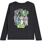 STAR WARS Boys Group Character Long Sleeve Crewneck T-Shirt Galactic Heroes Unite- Little and Big Boys Sizes XS-XL