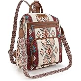 Montana West Wrangler Convertible Backpack Purse for Women Western Aztec Backpack Travel Bags WG213-9110BR