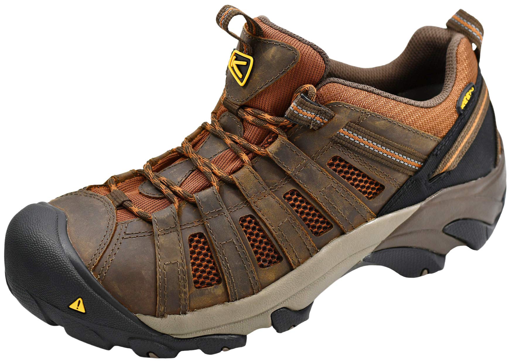 KEEN Utility Men's Flint Low Height Steel Toe Industrial Work Shoes, Cascade Brown/Caramel Cafe, 9 Wide Image KEEN Utility Men's Flint Low Height Steel Toe Industrial Work Shoes, Cascade Brown/Caramel Cafe, 9 Wide Image