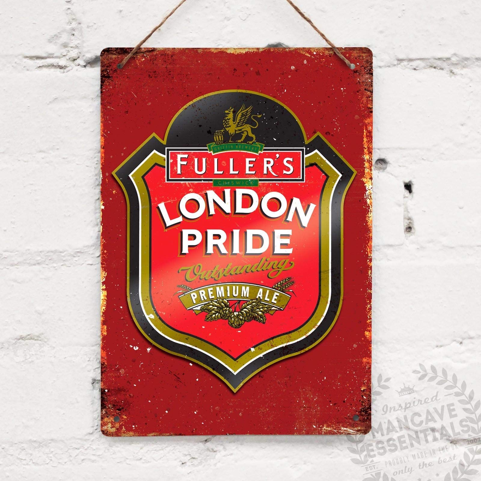 London Pride Ale Beer Vintage Tin Sign Metal Decor Metal Sign Wall Metal Tin Sign 8X12 inches