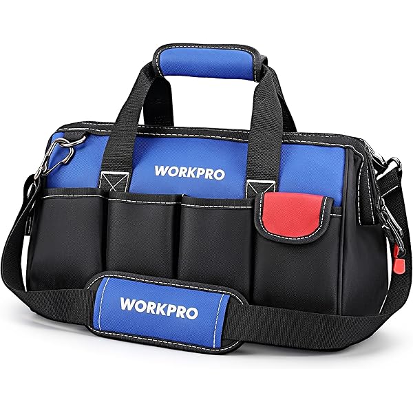 Amazon.com: WORKPRO 18-inch Tool Bag Close Top Wide Mouth Storage