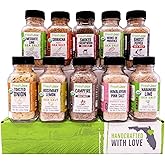 FreshJax Organic Spices | 10 Seasoned Sea Salt Seasoning Starter Pack | Sampler Sized Bottles | Non GMO, Keto, Paleo, No Pres