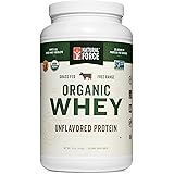Natural Force® Undenatured Organic Whey Protein Powder *UNFLAVORED* Grass Fed Whey from California Farms – Raw Organic Whey, Paleo, Gluten Free, Natural Whey Protein, 32 oz. Bulk