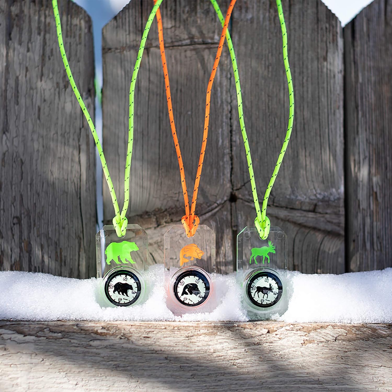 Sun Company Wildlife Compass for Kids - Children's Compasses for Camping, Hiking, and Exploring | Break-Away Neon Lanyard : Sports & Outdoors