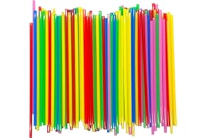 RUPERT AND JEOFFREY'S TRADING CO. Disposable Plastic Coffee Stirrer Straw - 5 Inch Sip Stir Stick (Mixed, 1000)